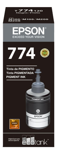Epson Botella De Tinta Ecotank Color Negro, Código T774120