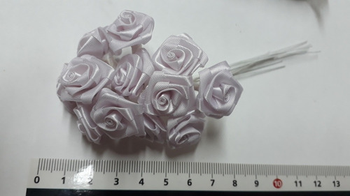 Flores Rositas De Tela Artificial Lila Clarito Rococo X144 Lila