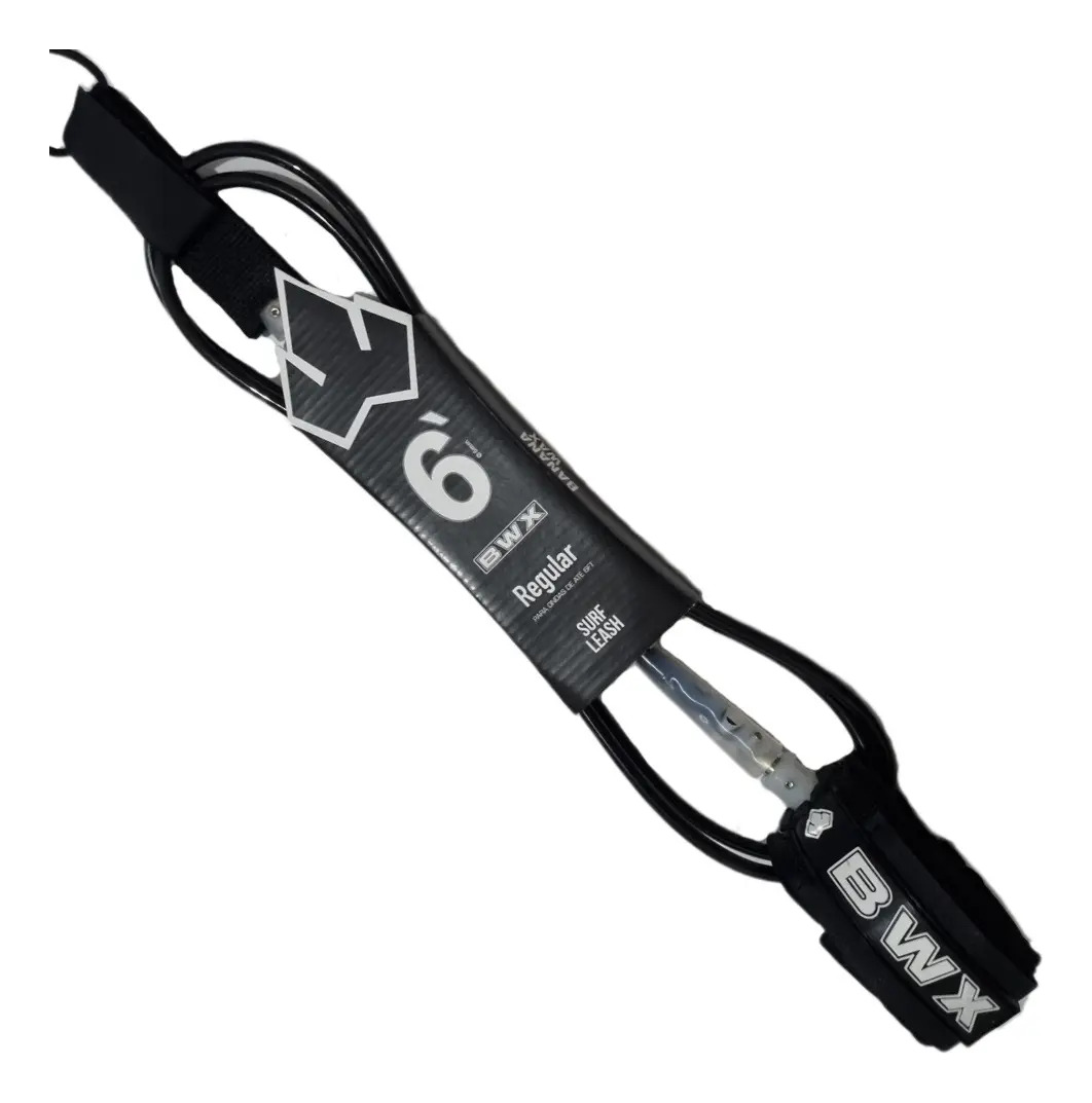 Leash Cordinha Prancha Surf Banana Wax Regular Preto