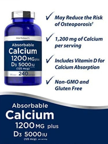 Imagen 6 de 9 de Calcio Absorbable 1200mg + D3