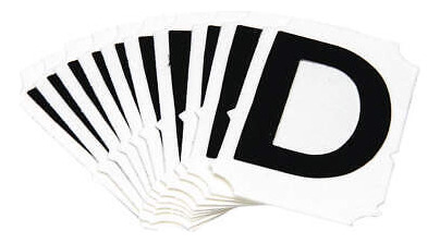 Brady 5050-d Letter Identification Card,d,pk10 Aao