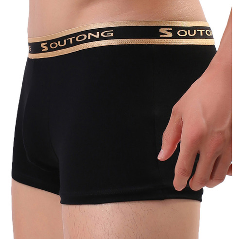 Calzoncillos Tipo Bóxer Para Hombre, De Color Liso, Transpir