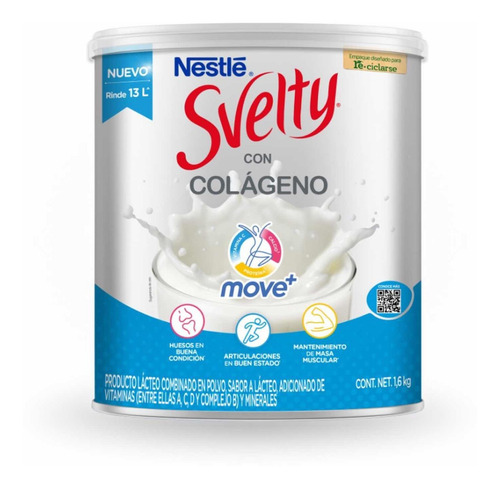 Svelty Colágeno Nestlé Lácteo En Polvo Bajo En Grasa 1.6 K