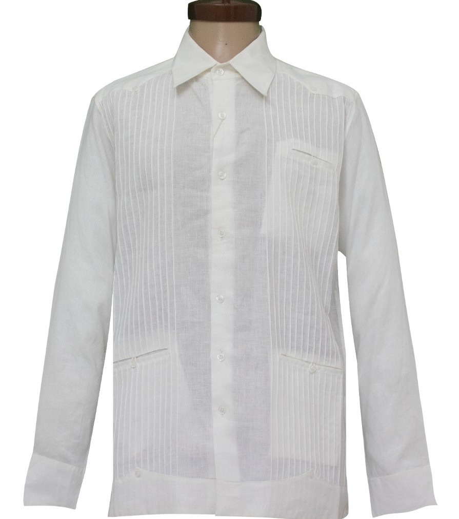 Guayaberas Manga Larga Blanca 5717l | Mercado Libre