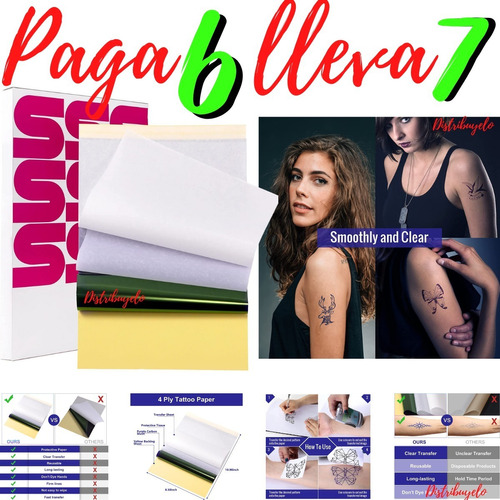 Paga6lleva7 Papel Hectografico Transfer Tatuaje Clubplaneta