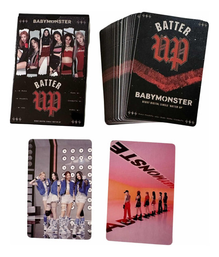 Set 55 Photocards Tipo Lomo Card Babymonster Batter Up Debut