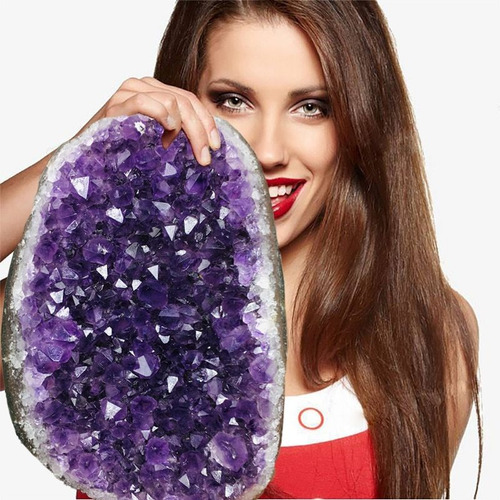 Imagen 2 de 6 de Geodo De Amatista Natural De Ucrania Piedra De Cuarzo De Cri