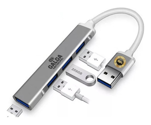 Adaptador Hub Usb 3.0 A 4 Puertos Usb 4-1 Multiplicador Gtia