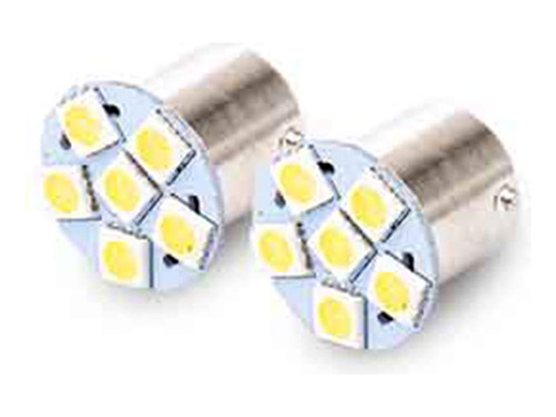 Par Lâmpada Led Ba15s 6000k 6 Leds Smd 1 Polo 12v Tarponn