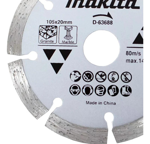 Disco Diamantado Segmentado 105x20x8mm Para Serra Mármore D