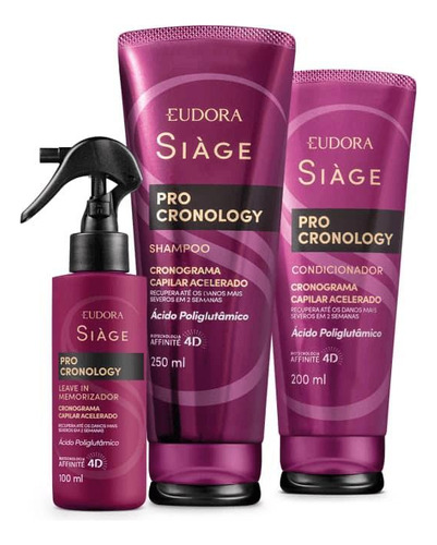 Siàge Pro Cronology: Kit Shampoo 250ml + Condicionador 200ml