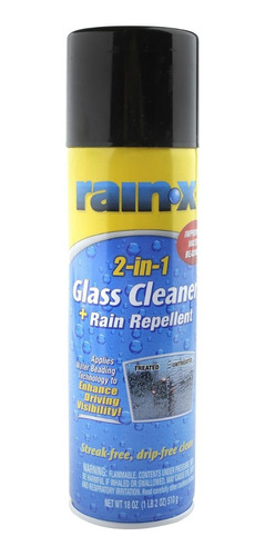 Rainx Limpiavidrios 2 En 1 Repelente De Agua Aerosol Rain X