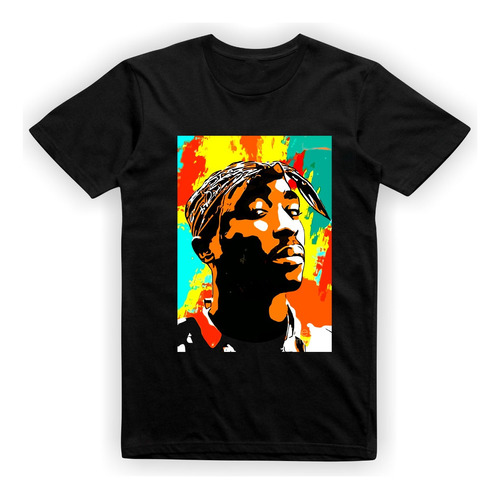 Remera Negra Estampada Tupac  / Hip Hop / Rap / 90s 