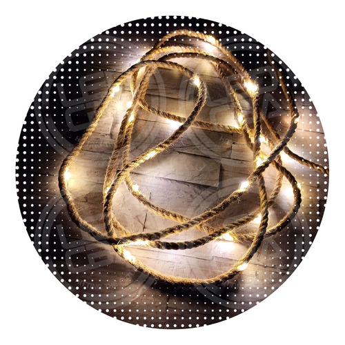 Guirnalda Led Yute Soga Rustica Limbo Casamiento + Pilas Inc Luces Calida
