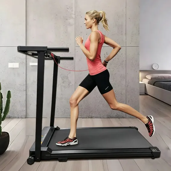 Esteira Elétrica Ergométrica 127v/220v 1.5hp, Capacidade De Carga 110kg, 12 Tipos Correr, Com Proteção Contra Falha De Energia