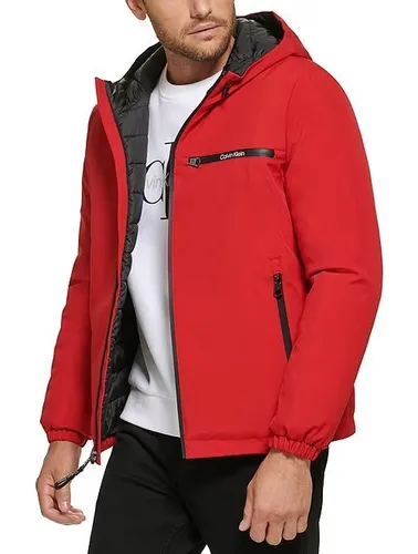 Chamarra roja calvin klein hotsell