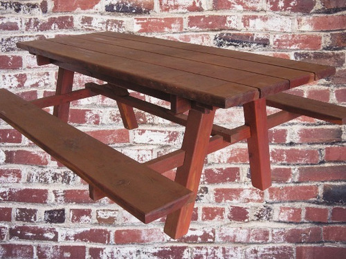 Imagen 2 de 6 de Mesa De Madera Quebracho Exterior Con Bancos