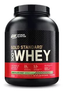 Suplemento en polvo Optimum Nutrition Proteína Gold Standard 100% Whey proteína sabor chocolate mint en pote de 2.22kg