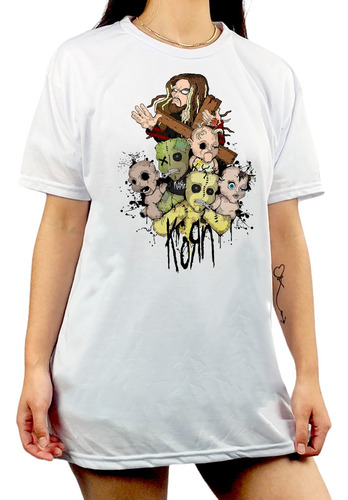 Camiseta Long Feminino Rock Banda Korn (art1)