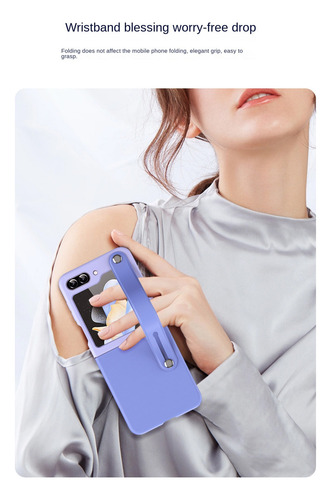 Funda Color Clash For Samsung Zflip6 Con Correa For La Muñeca