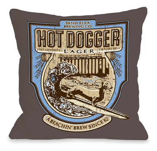 One Bella Casa Almohada Hot Dogger De 16.0 X 16.0in.