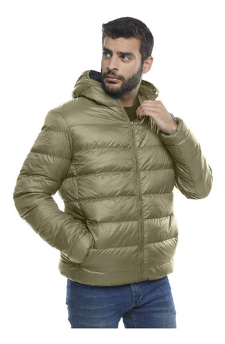 Campera Sidney Nylon Hombre Piel Corderito Interna Importada