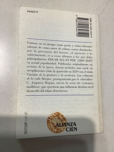 Edgar Allan Poe Crimenes De La Rue Morgue Cortazar Traductor (Usado)