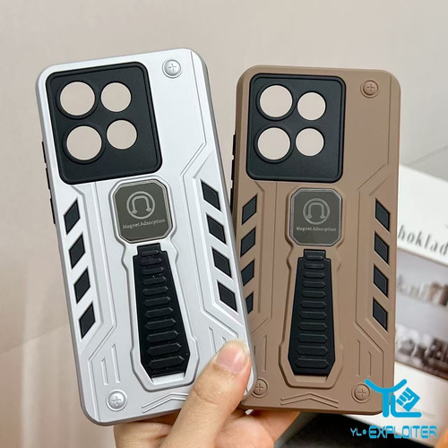 Capa Anti Impacto Reforçada Com Suporte Para Samsung (hry) Prateado A25