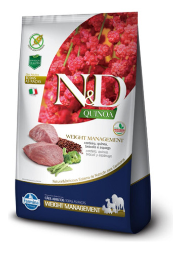 Ração N&d Quinoa  Cordeiro Cães Adult 10,1kg