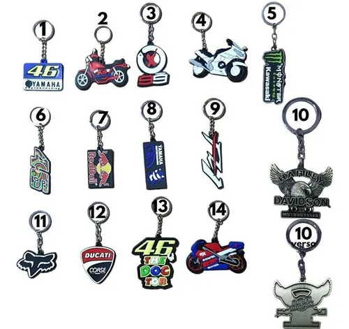 Llavero Herley Rarity de acero y caucho para motocicleta