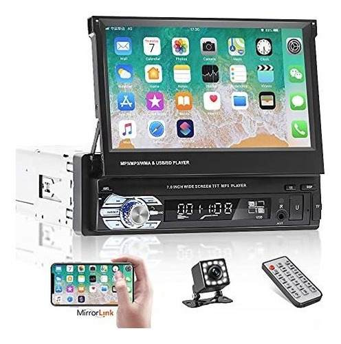 Camara De Reversa Vehicul Bluetooth Single Din Car Stereo 7 