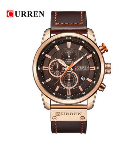 Relógio Masculino Curren Esporte Pulseira De Couro Original