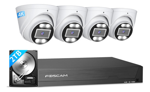 Foscam Sistema De Camara De Seguridad 4k 8mp Nvr Poe De 8 Ca