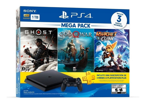 Imagen 4 de 4 de Consola Ps4 Slim 1tb Hits Bundle+ 7 Juegos. Super Precio