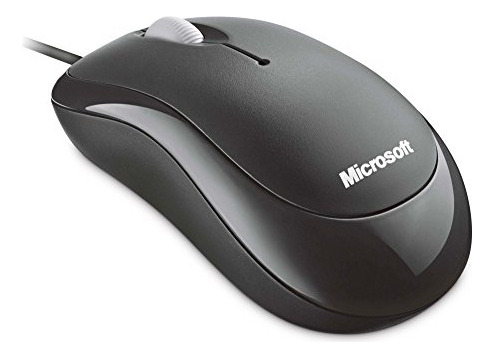 Ratón Óptico Microsoft Básico - Negro. Cómodo, Con Cable,