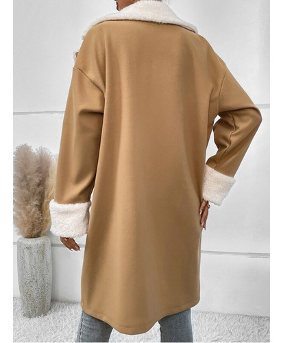 Abrigo De Mujer, Abrigo De Felpa Elegante Y Casual.