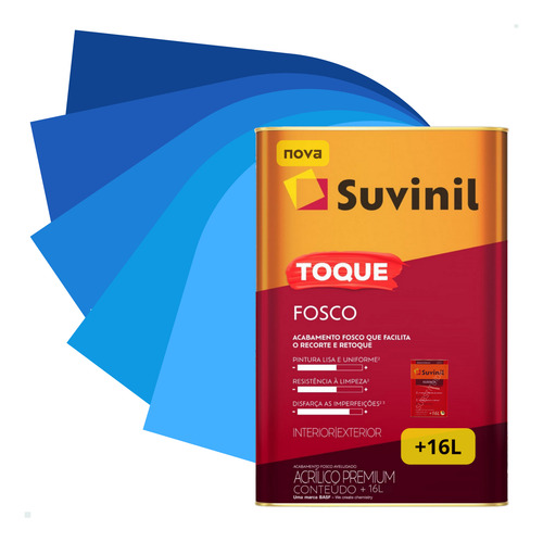 Tinta Parede Tons Intenso Do Azul Suvinil Classica +16 L