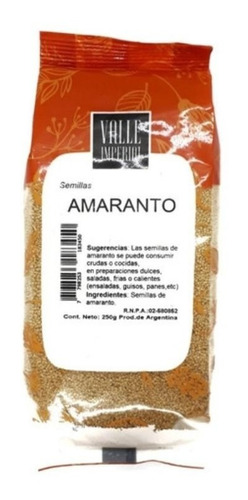 Semillas De Amaranto 250 Grs.- Valle Imperial.