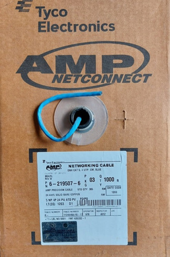 Cable Utp Amp Tyco Cat 5e Blue, 305 Mts Interior
