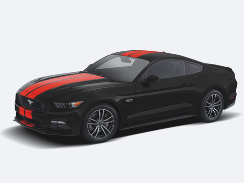 Calcomanias Vinilo Rojo Doble Linea Ford Mustang 16/18