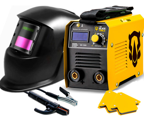 Máquina de Solda Inversora The Black Tools 120A Com Máscara de Solda e Esquadros 220V