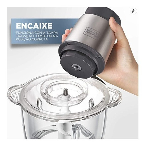 Processador De Alimentos Black Decker Modelo Mp300g Cinza