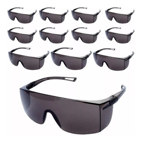 Óculos De Proteção Fumê Sky Wps0203 C/ 12 Peças Delta Plus