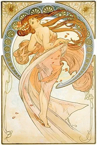 Pósteres - Vintage Alphonse Mucha Dance Art Nouveau Poster R