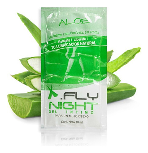 Gel Lubricante Intimo Flynight Neutro Aloe Vera X12 Sobres