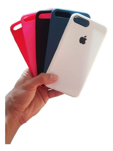 Capa De Silicone Slim Colorida Flexível iPhone 7 E 8 Plus