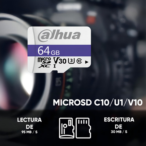 Dahua Kit De 40 Memorias Microsd Tf-c100/64gb Lectura De Hasta 95 Mb/s Escritura De Hasta 30 Mb/s Resistente A Altas Y Bajas Temperaturas Impermeable Antimagnética Y Anti Rayos X