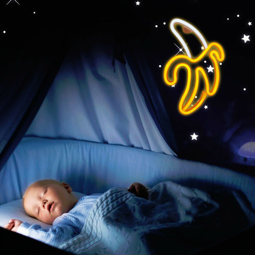 Letrero Led De Neón Tipo Banana Light Con Batería Y Alimenta