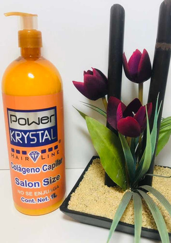 Imagen 2 de 2 de Colageno Capilar Power Krystal 1 Litro Que No Se Enjuaga