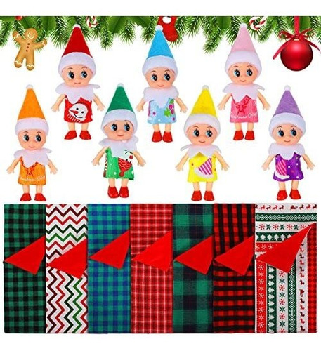 14 Piezas Muñecas De Navidad Elf Con Bolsas De Dormir 9cxw1